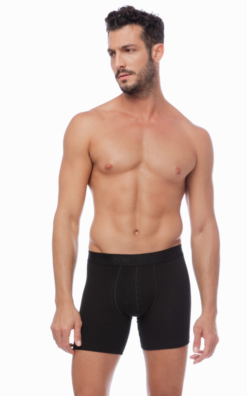 Mengear Basic Ανδρικό Boxer Long Εξωτερικό Λάστιχο 2 τμχ